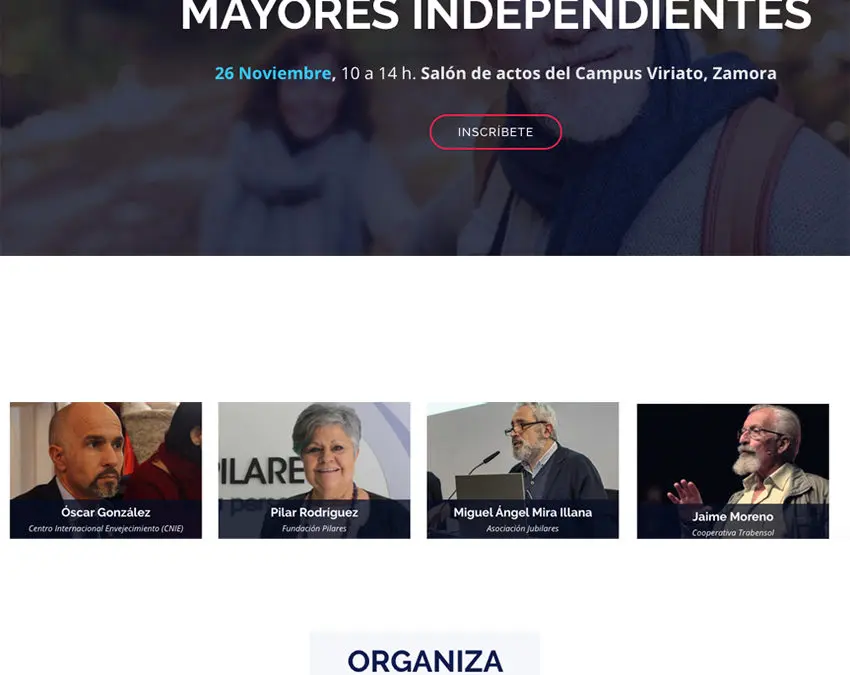 Pilar Rodríguez participa en la jornada Esperanza longeva. Mayores independientes. Zamora, 26/11/2019