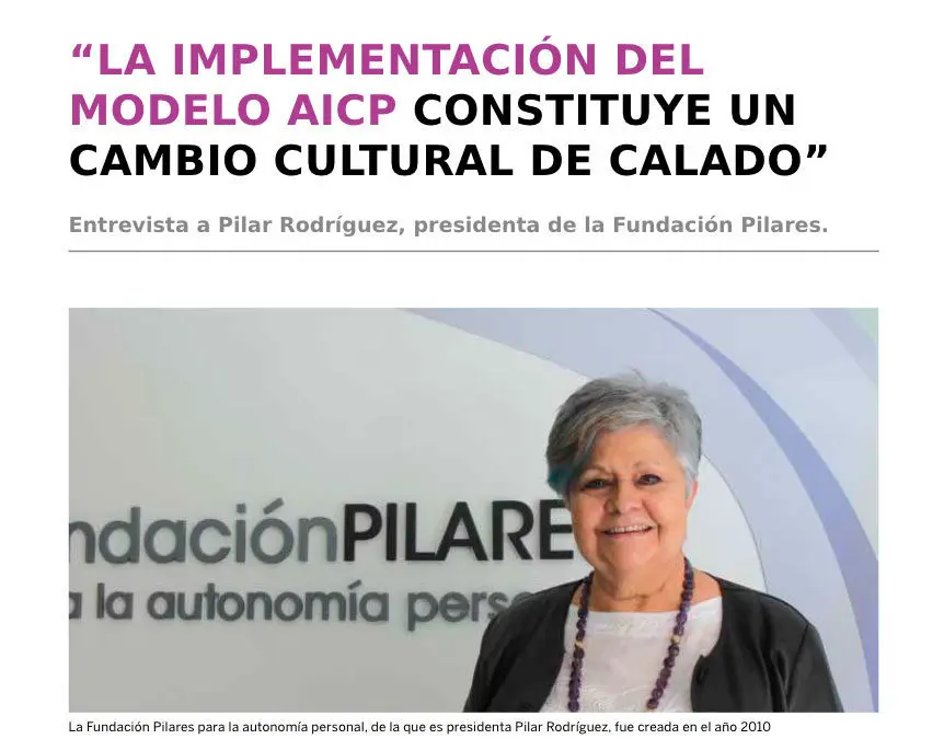 Entrevista a Pilar Rodríguez en InfoGeriatría