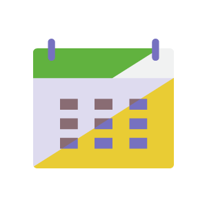 Inicio Fundación Pilares Icono de calendario con texto: Eventos científicos y sensibilización