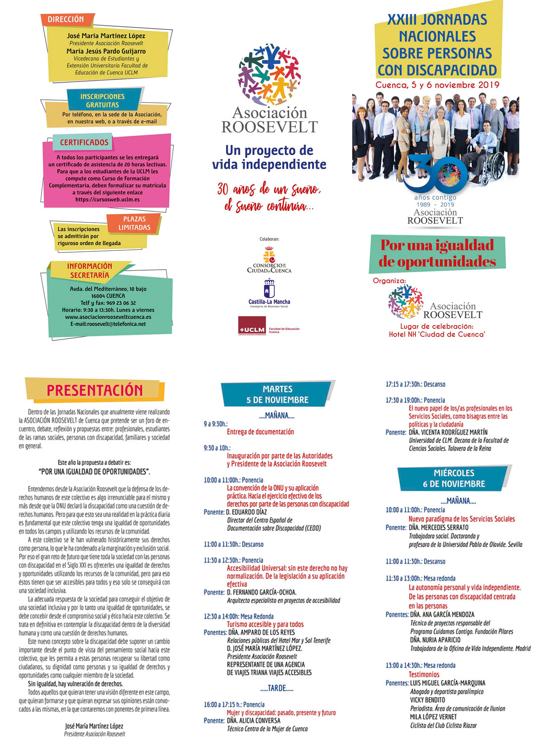 Cartel Fundación Pilares, presente en las XXIII Jornadas Nacionales sobre Personas con Discapacidad