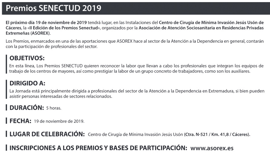 Los premios Senectud