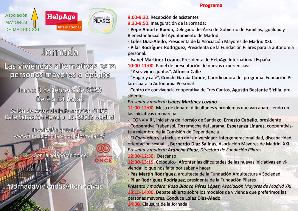 Jornada: Las viviendas alternativas para personas mayores a debate. Madrid, 03/02/2020 Celebración del Día Internacional de los Derechos Humanos