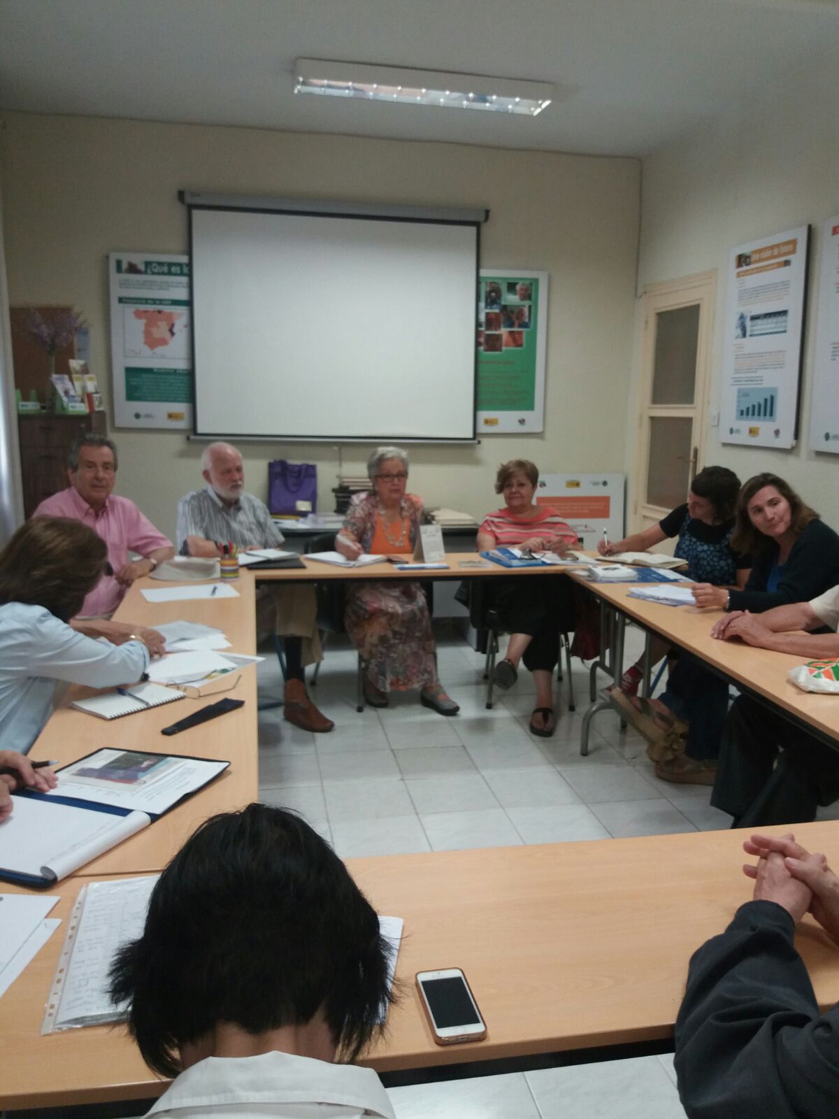 Pilar Rodríguez y componentes de UDP Madrid