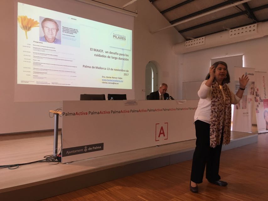 Clarisa Ramos-Feijoó en la jornada Atenzia de Palma de Mallorca 