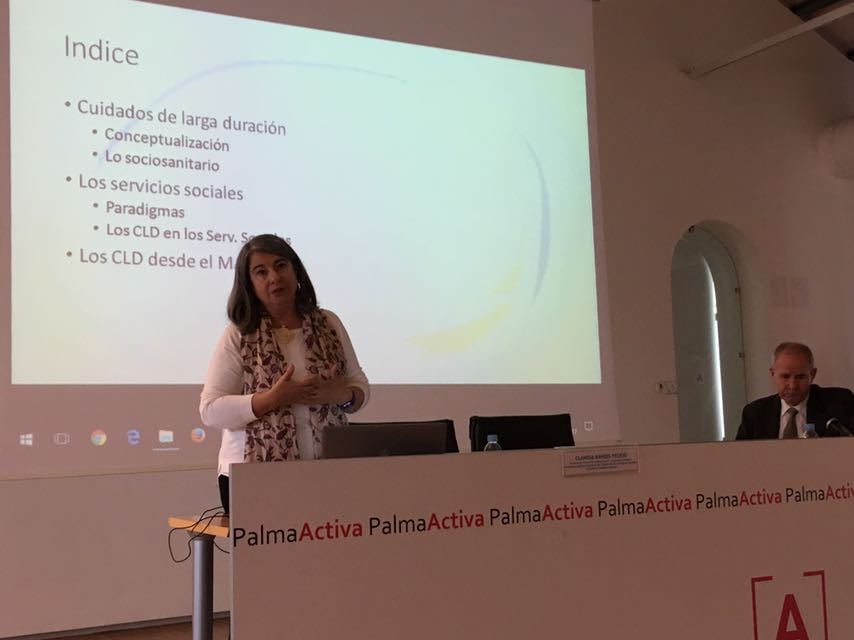 Clarisa Ramos-Feijoó en la jornada Atenzia de Palma de Mallorca
