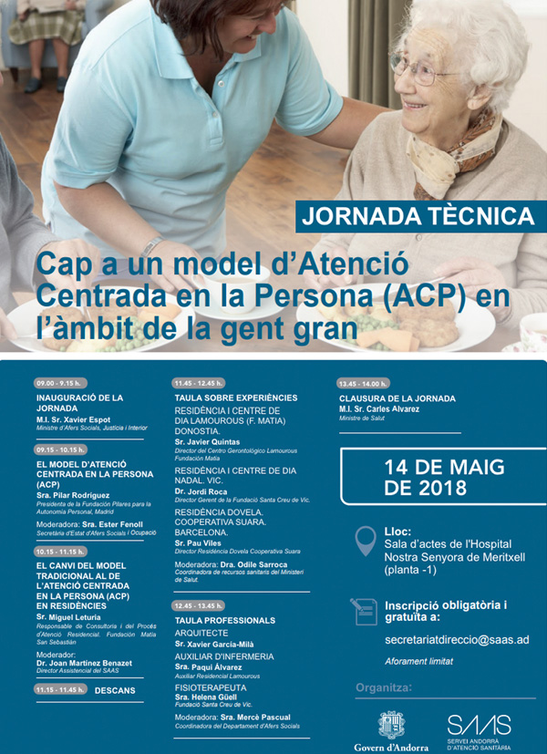 Jornada: 'Hacia un modelo de Atención Centrada en la Persona (ACP) en el ámbito de las personas mayores'