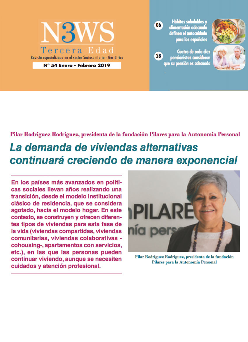 Entrevista a Pilar Rodríguez en el número 54 de la revista News Tercera Edad