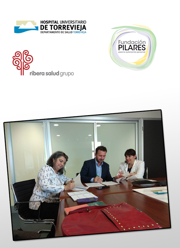 Firma del convenio de colaboración entre Fundación Pilares y el Hospital de Torrevieja