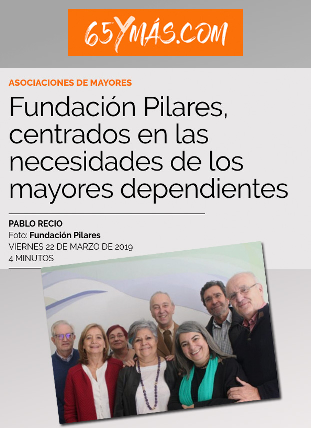 Entrevista a Pilar Rodríguez en la revista 65 y más