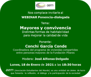 Webinar: Mayores y convivencia. Asociacion estudiantes del Mundo