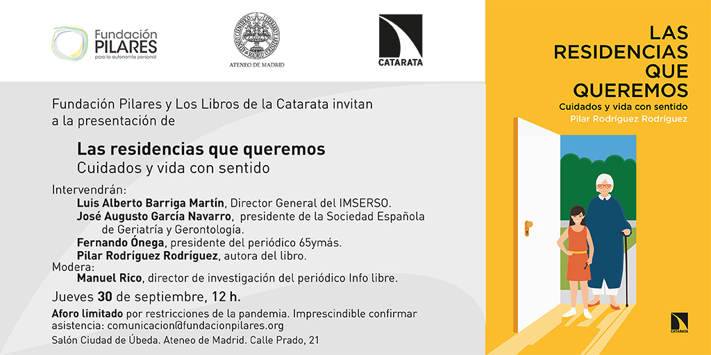 Presentación LAS RESIDENCIAS QUE QUEREMOS. Cuidados y vida con sentido. Invitacion Residencias 30 sep REDES